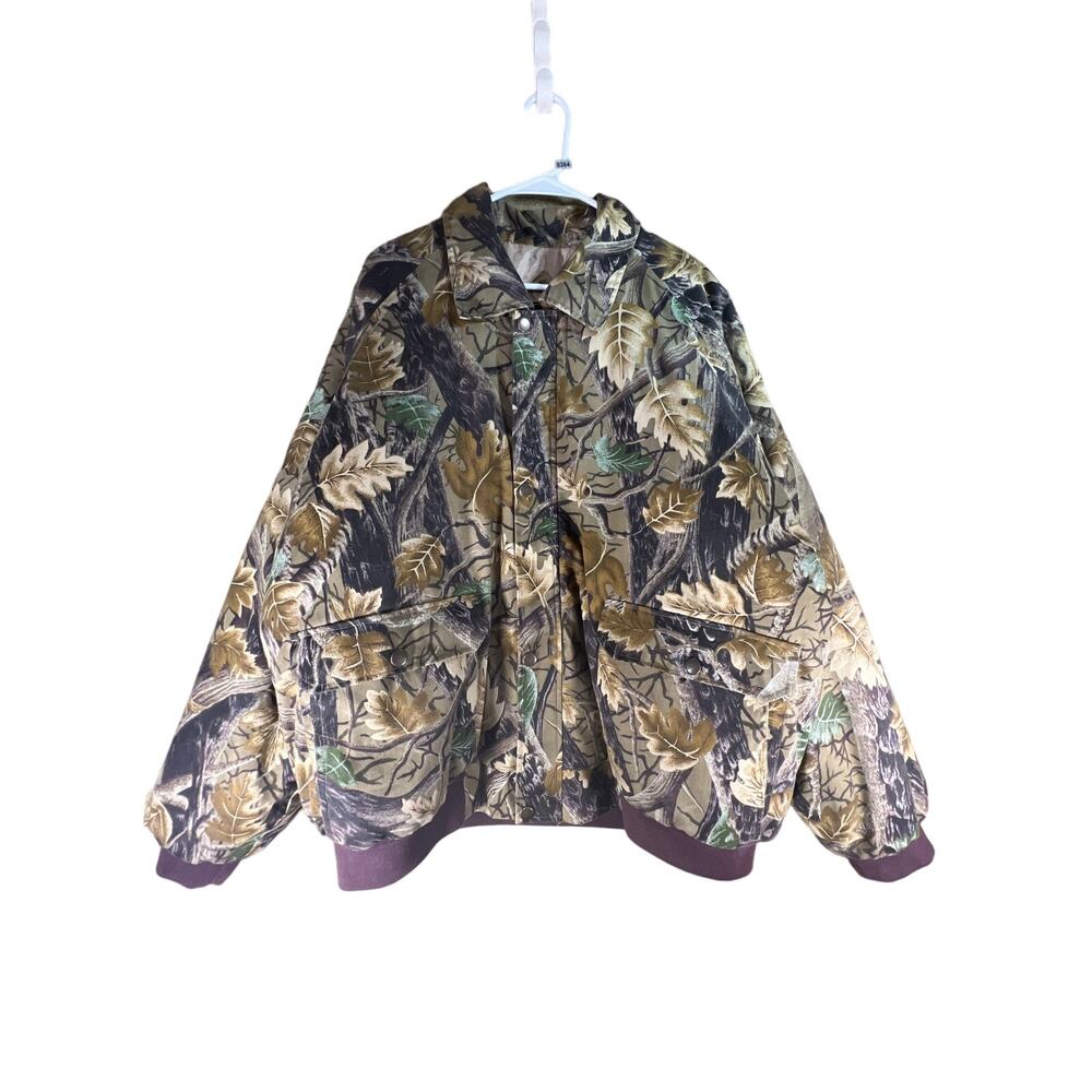 Master Sportsman Men's Duck Deer Fishing Leaf Hunting Camouflage Jacket Size XXL